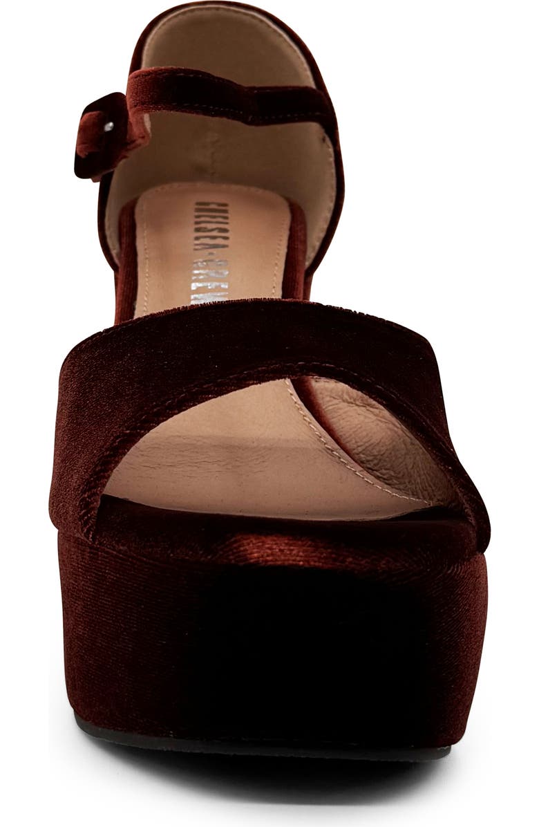 CHELSEA CREW Quill Sandal, Alternate, color, Rust Velvet