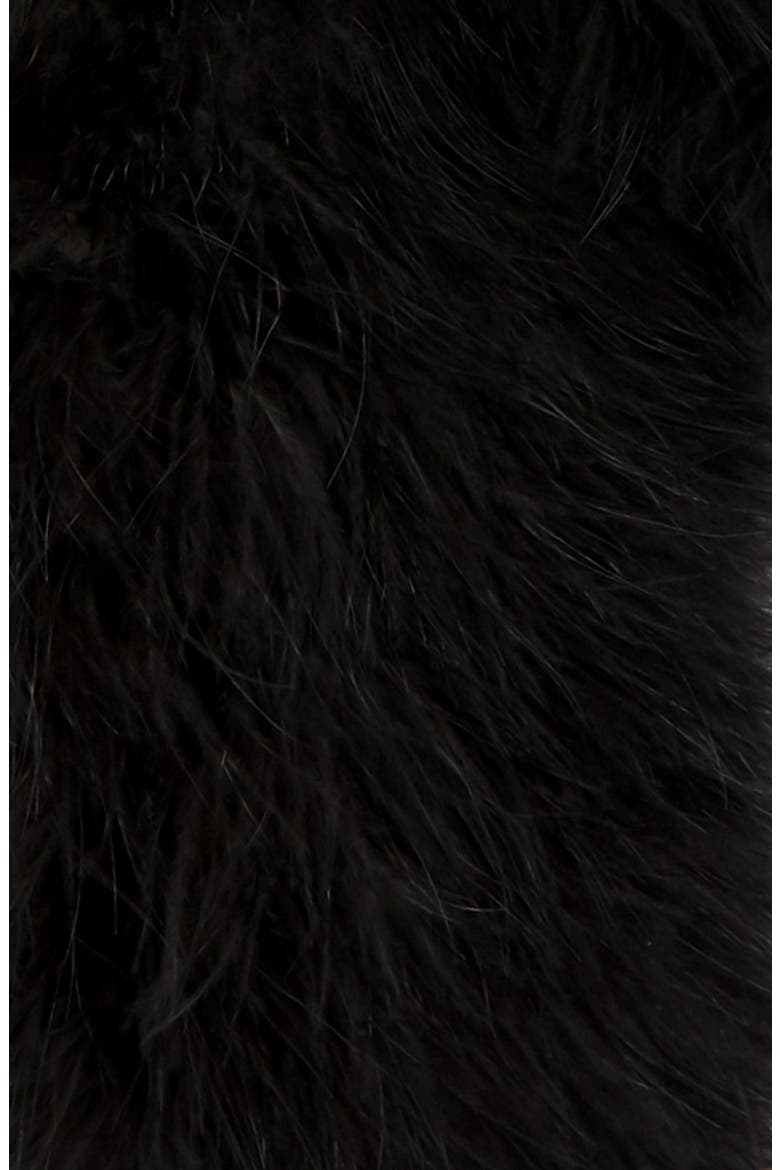 Feather Scarf, Alternate, color, BLACK