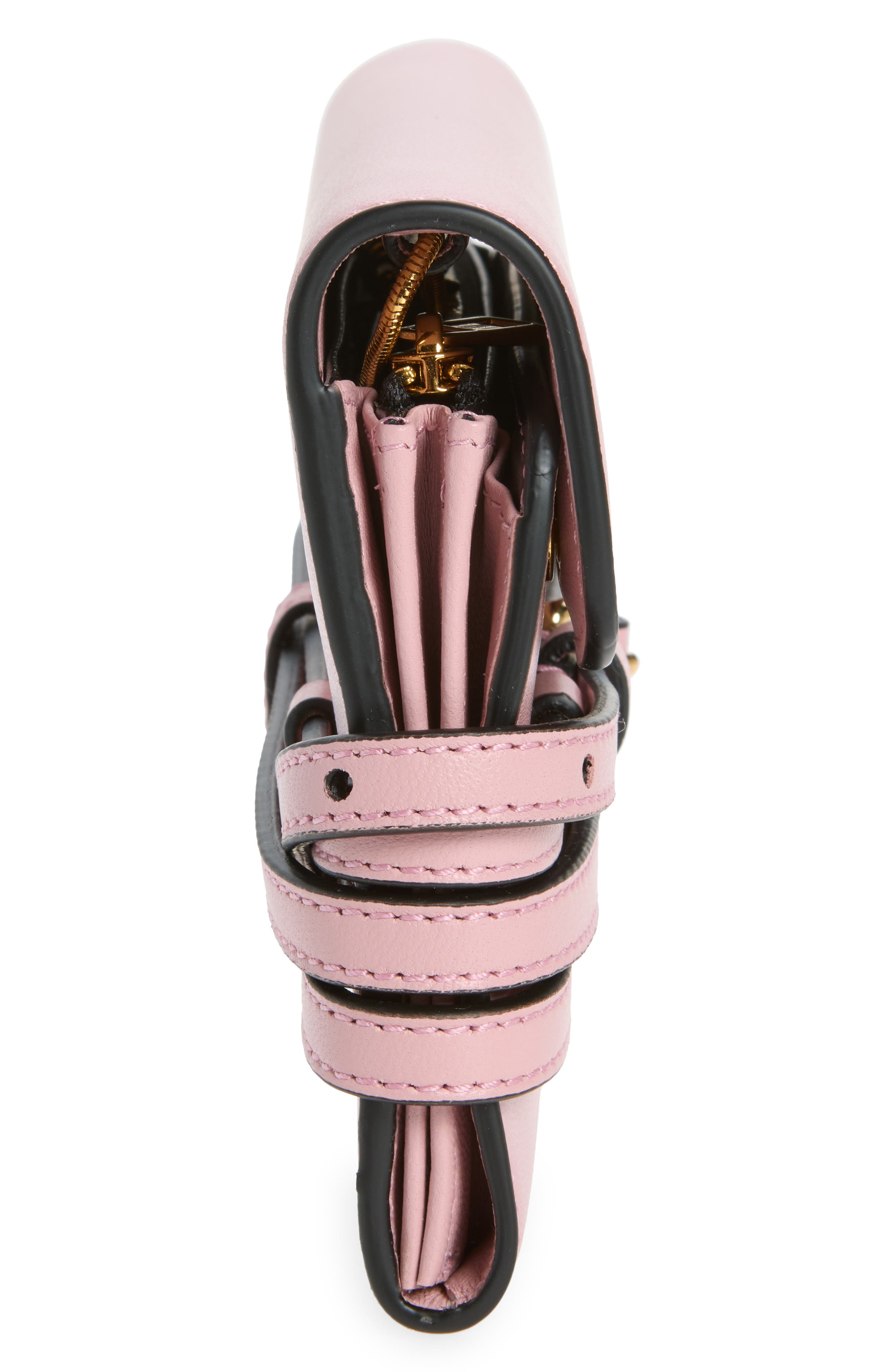 Soft Leather Wallet on a Chain, Alternate, color, PINK