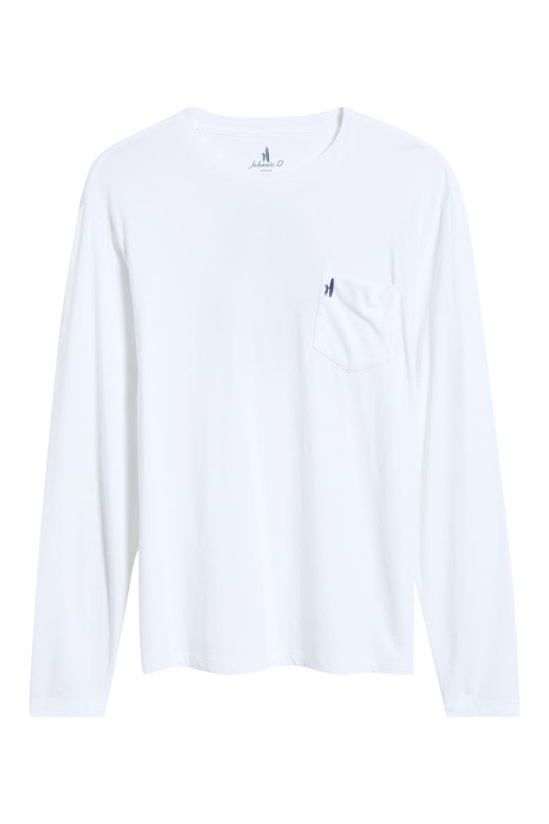 Surfer Dude Long Sleeve Pocket T-Shirt, Alternate, color, WHITE