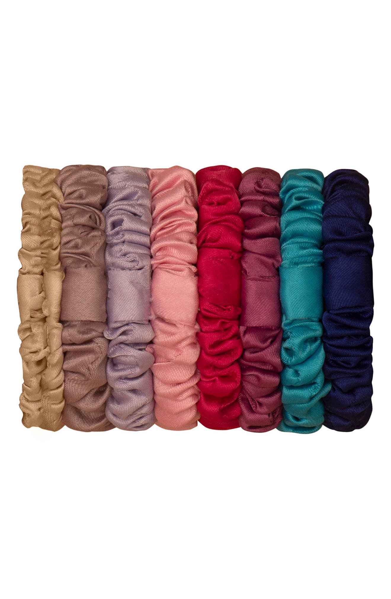 Mimi & Lula Kids' 8-pack Assorted Satin Mini Scrunchies In Multi
