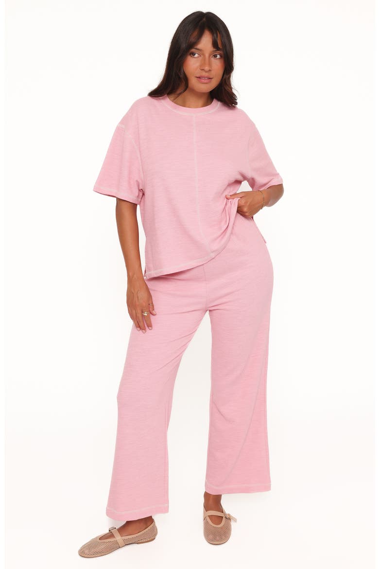Angler Short Sleeve Sweatshirt & Pants Set, Alternate, color, PINK