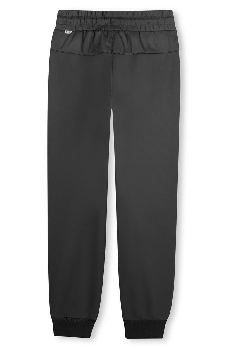 BOSS Kidswear Kids' Fleece & Nylon Joggers, Alternate, color, Black