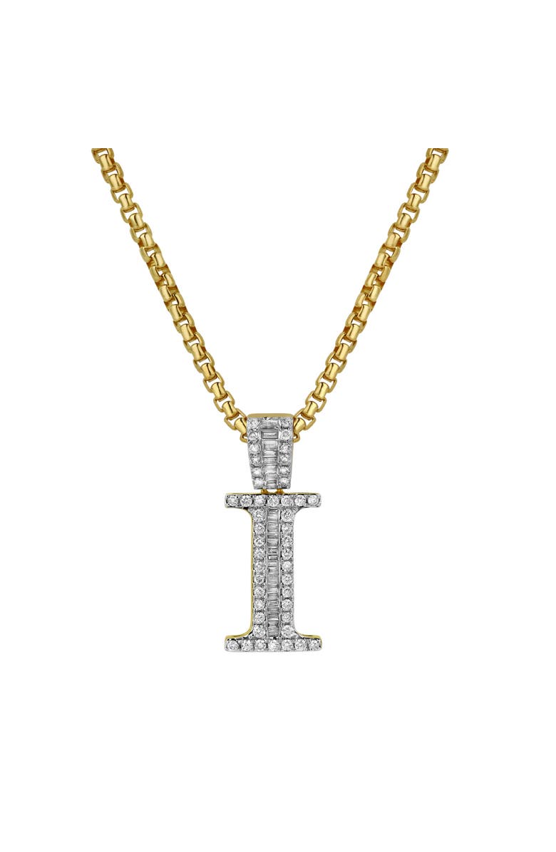 LuvMyJewelry I Initial Diamond Pendant 10K Yellow Gold - 0.60 Carats, Main, color, 10K Yellow Gold
