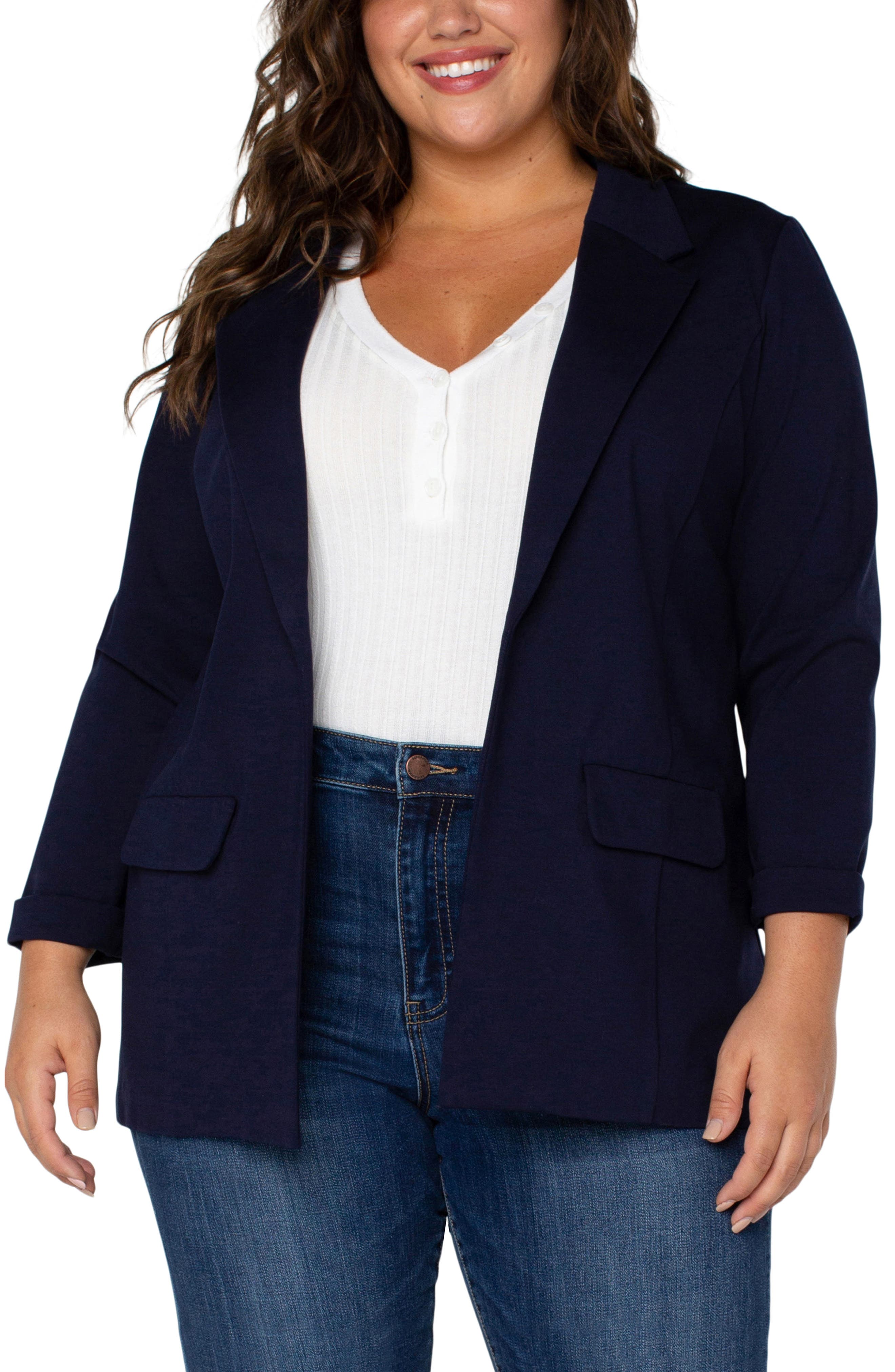 Boyfriend Ponte Knit Blazer