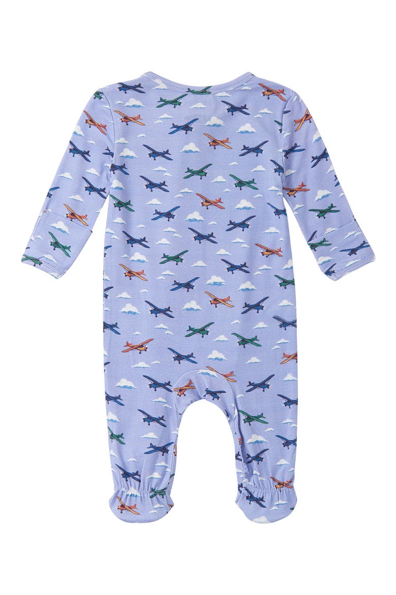 Mini Airplanes Footie, Alternate, color, CERULEAN