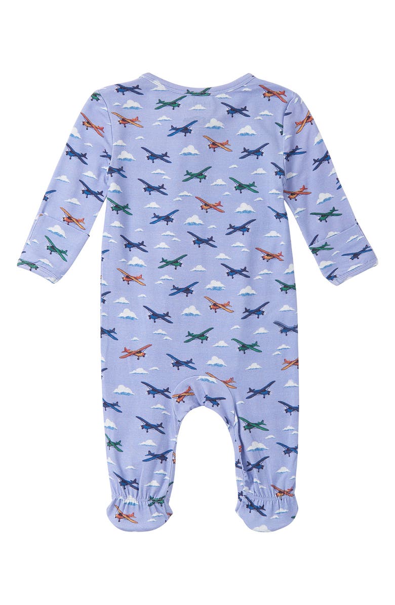 Hatley Mini Airplanes Footie, Alternate, color, Cerulean
