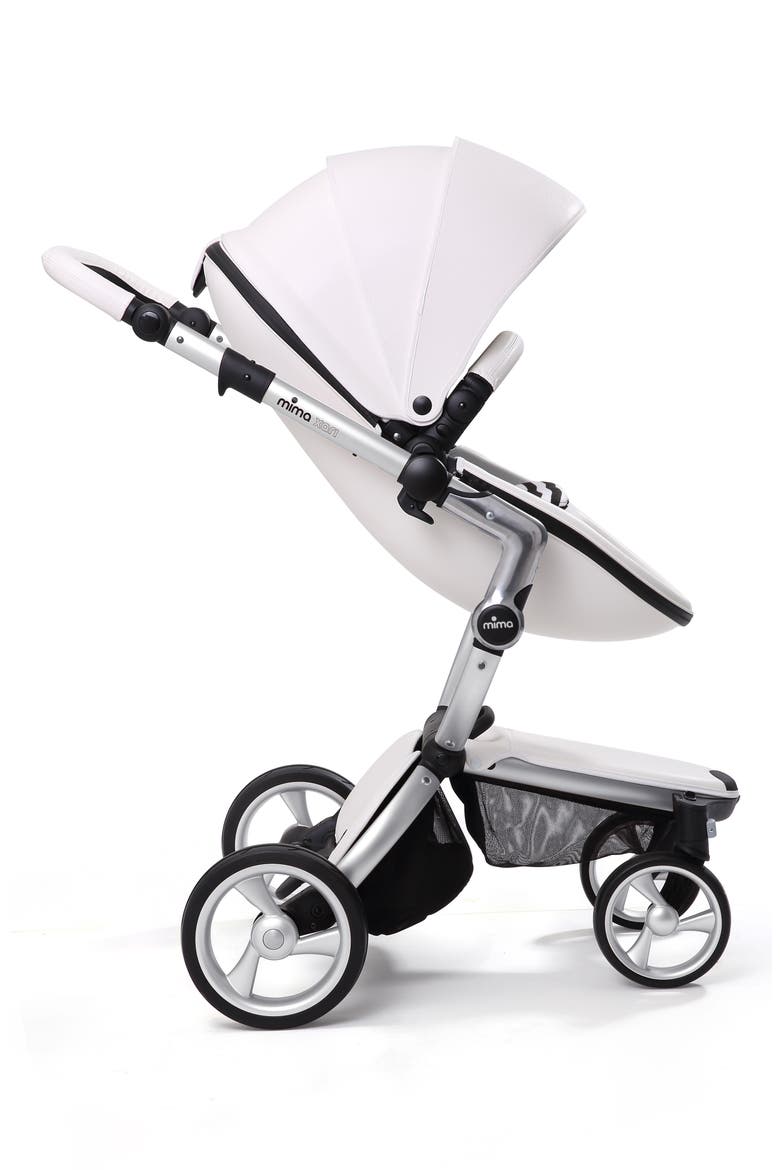 Xari Aluminum Chassis Stroller with Reversible Reclining Seat & Carrycot, Alternate, color, SNOW WHITE / BLACK AND WHITE