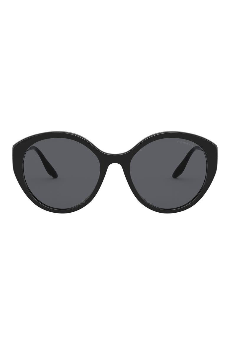 Phantos 55mm Polarized Cat Eye Sunglasses, Main, color, BLACK