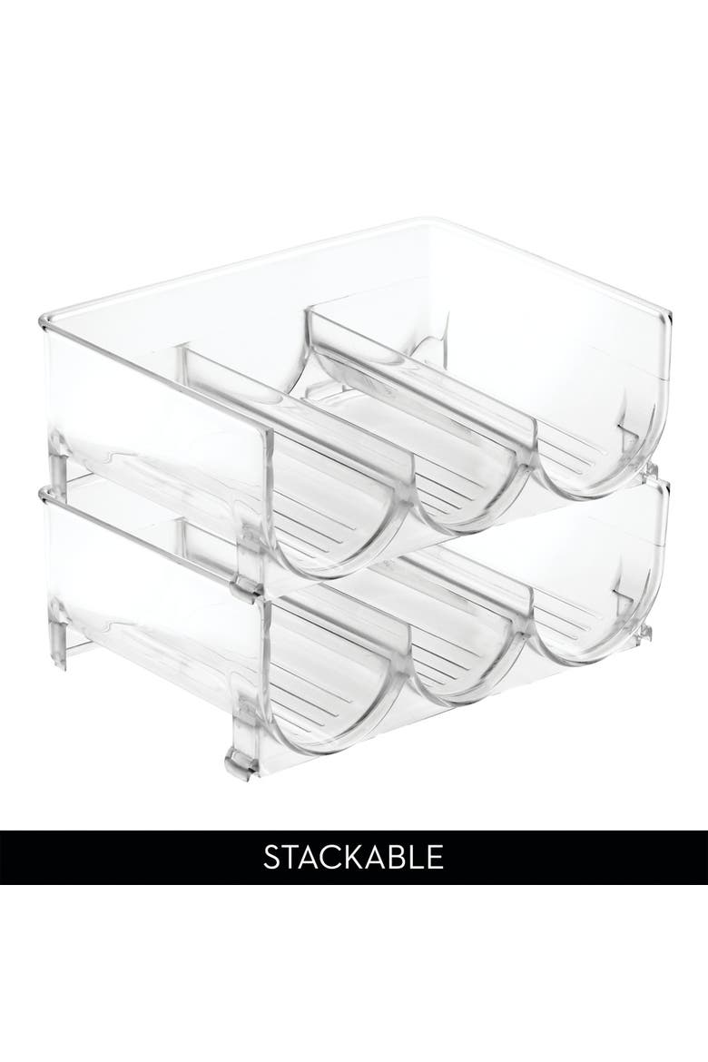 Stackable 3-Section Bottle Holder - Clear - Made in USA, Alternate, color, Clear