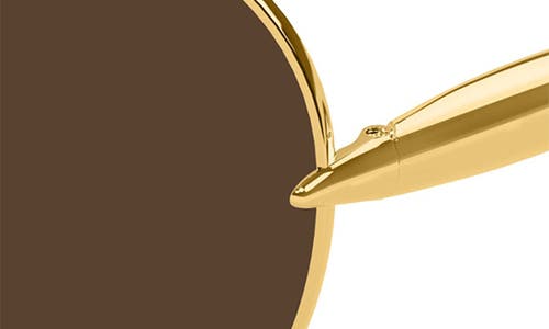 Bottega Veneta 64mm Oversize Pilot Sunglasses In Gold