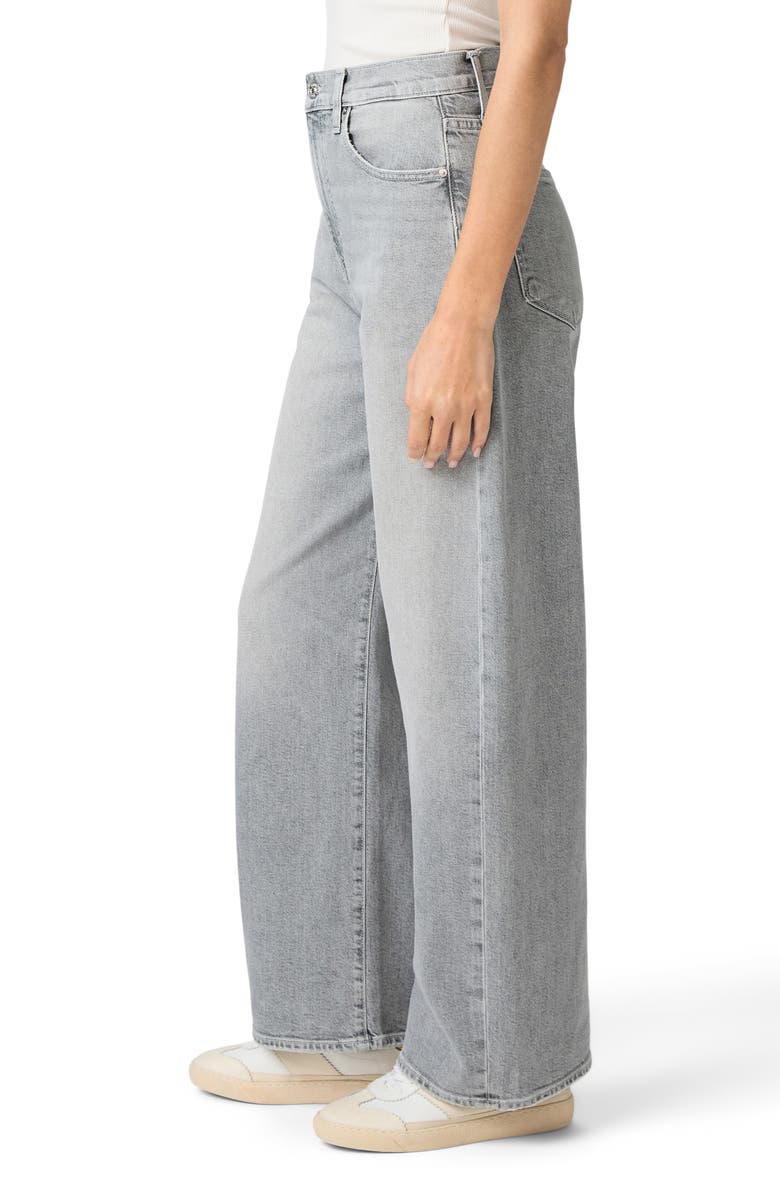 PAIGE Arellia High Waist Barrel Jeans, Alternate, color, Smokescreen Grey