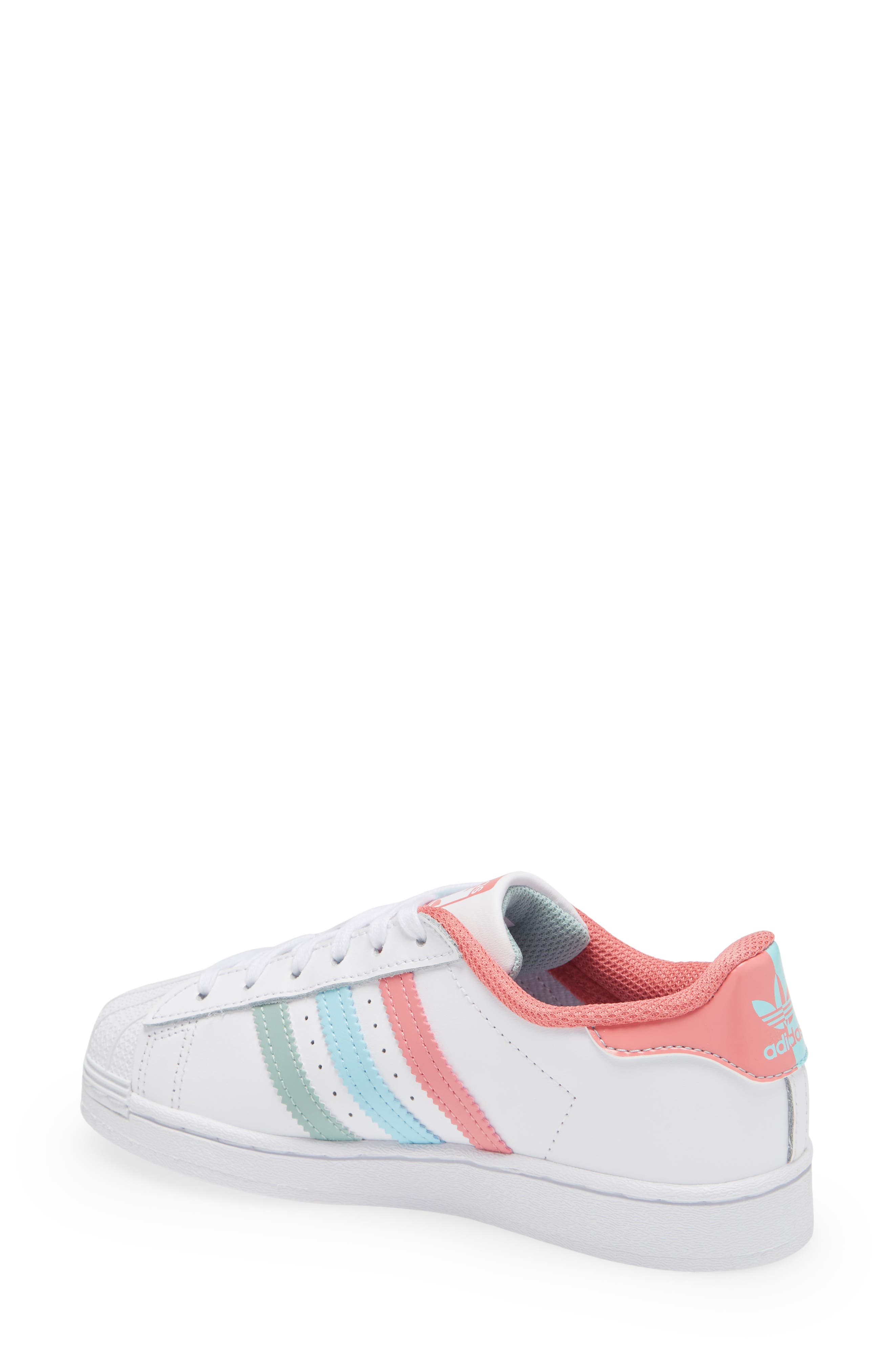 Superstar Sneaker, Alternate, color, WHITE/ HAZY ROSE/ HAZY SKY