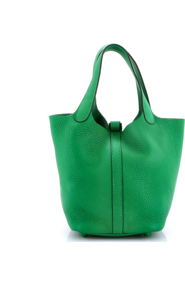 Pre-Owned Hermes Monochrome Picotin Lock Bag Clemence PM, Alternate, color, Green