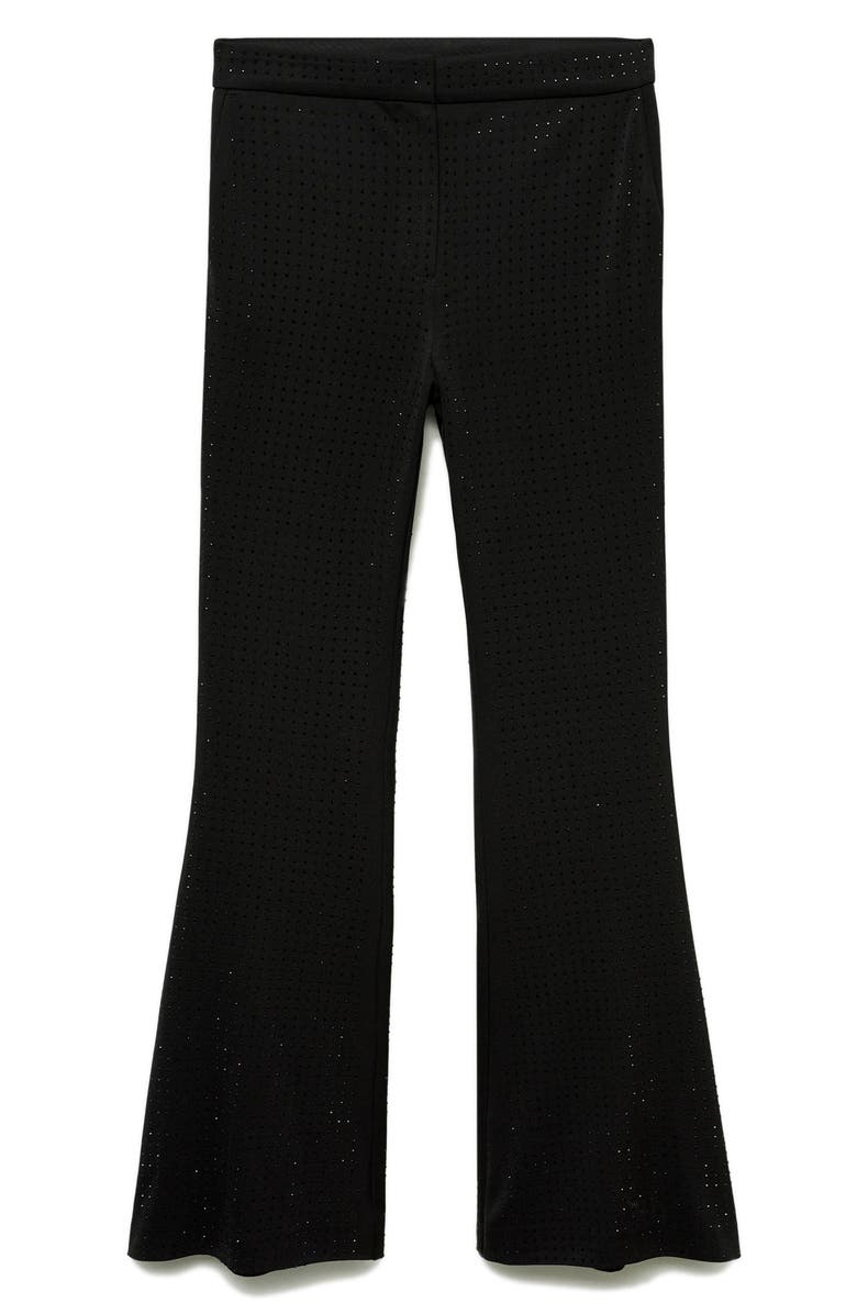MANGO Rhinestone Embellished Straight Leg Pants, Alternate, color, 