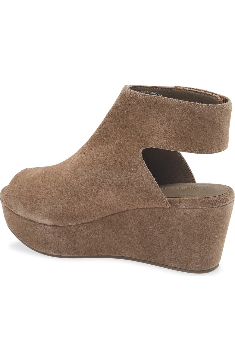 Chocolat Blu Cutout Wedge Sandal, Alternate, color, Dark Taupe