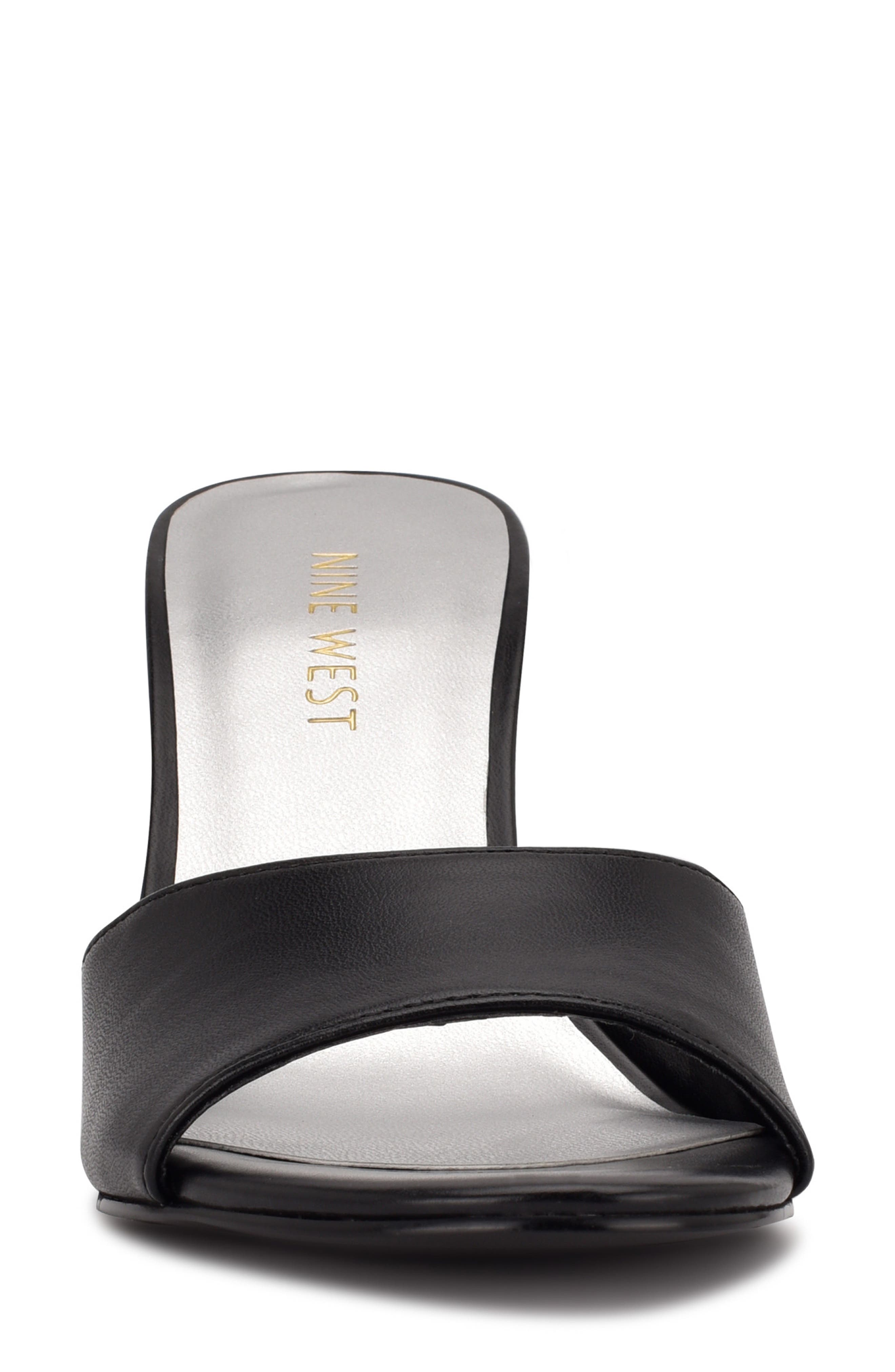 Nine West Block Heel Mule Sandal, Alternate, color, 