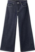 MANGO Low Rise Wide Leg Jeans