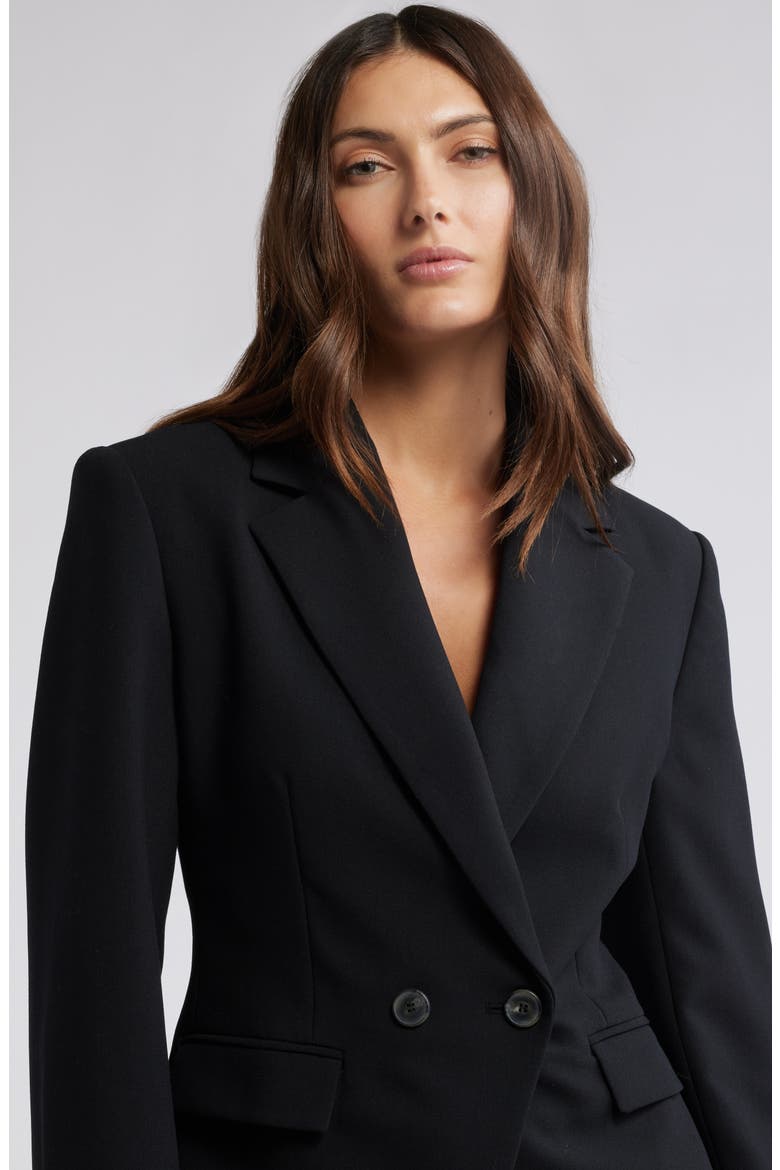 Icon Twill Hourglass Blazer, Alternate, color, BLACK