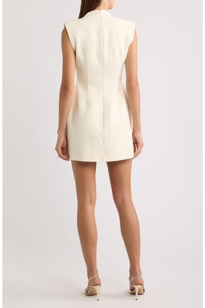 Button Sleeveless Minidress, Alternate, color, ECRU