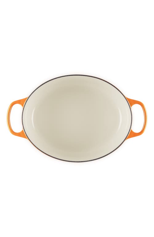 Le Creuset Signature 6.75-quart Oval Enamel Cast Iron Dutch Oven With Lid In Orange
