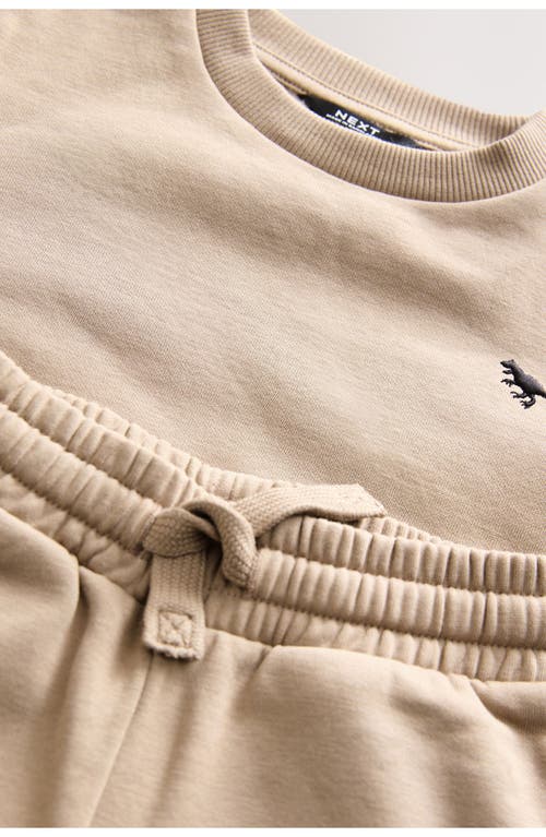 Next Kids' Crewneck Sweatshirt & Joggers Set In Nude