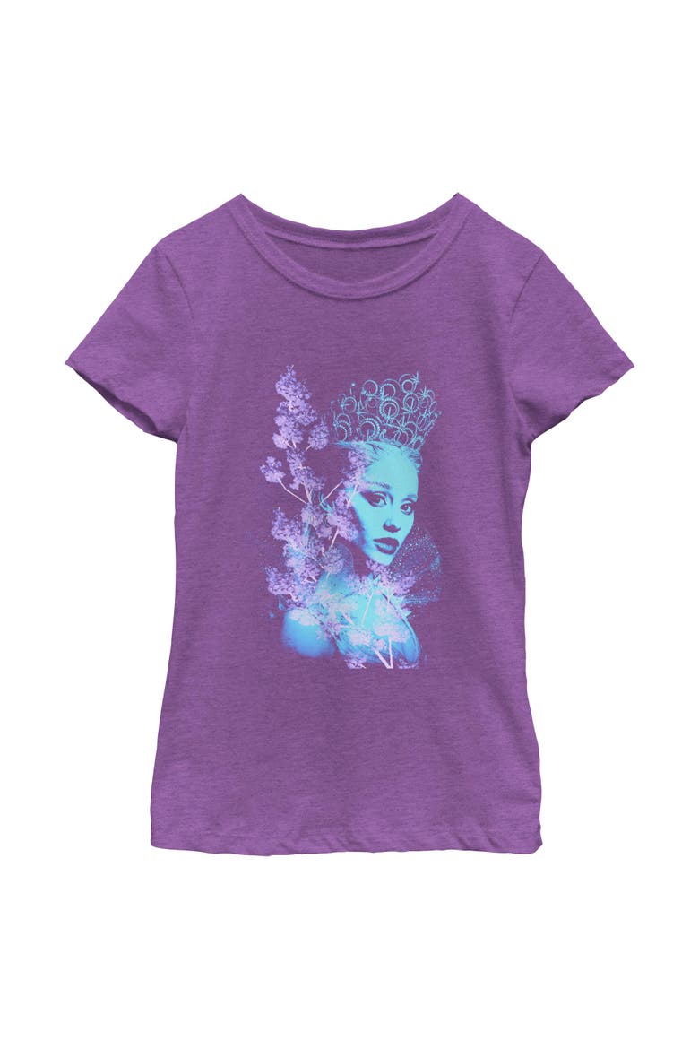 Girls' Glinda Double Exposure Portrait Short Sleeve Graphic T-Shirt, Main, color, Purple Berry