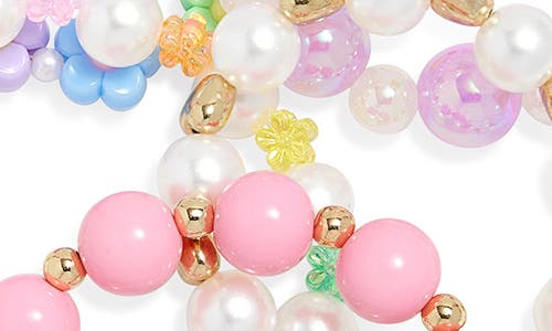 Capelli New York Kids' 5-pack Assorted Beaded Stretch Bracelets In Multi