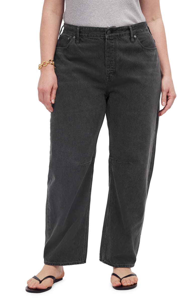 Madewell The Darted Barrel Leg Jeans, Alternate, color, Olenda Wash