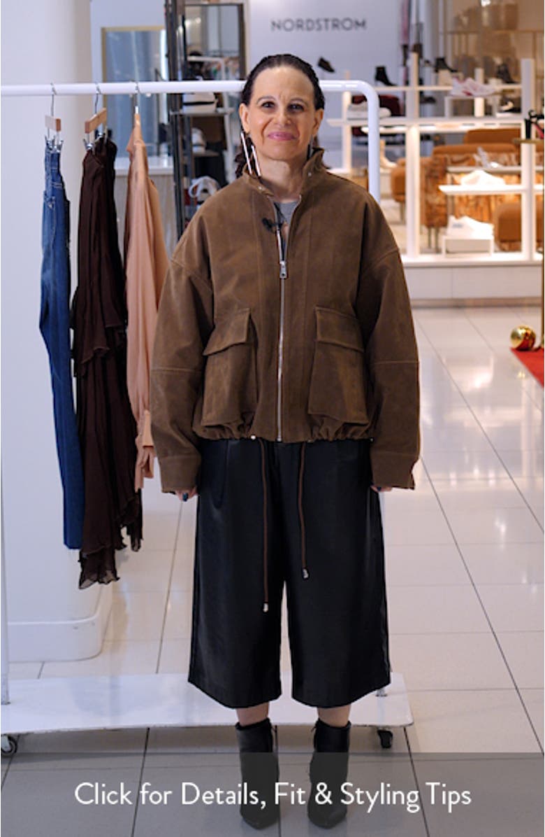 Kate Faux Suede Bomber Jacket, sales video thumbnail