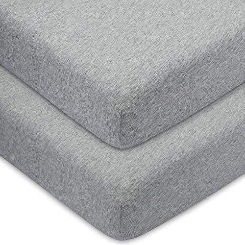 Comfy Cubs Crib Sheets In Grey- Pack Of 2