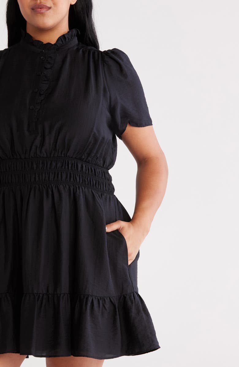 Caslon<sup>®</sup> Ruffle Detail Dress, Alternate, color, Black