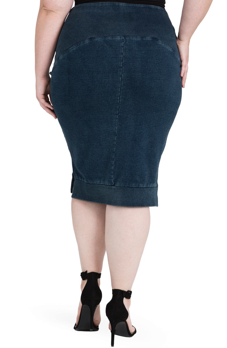 Standards & Practices Kelly Side Slit Knit Pencil Skirt, Alternate, color, 2243Eclipse