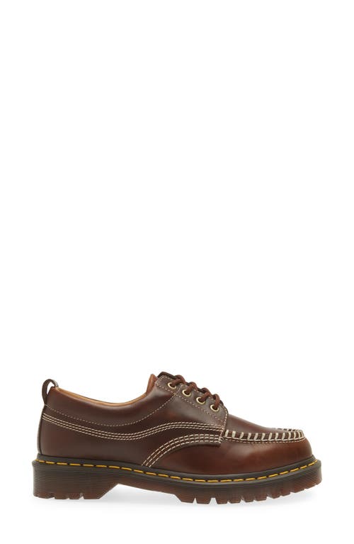 Dr. Martens Lowell Contrast-stitching Derby Shoes In Brown