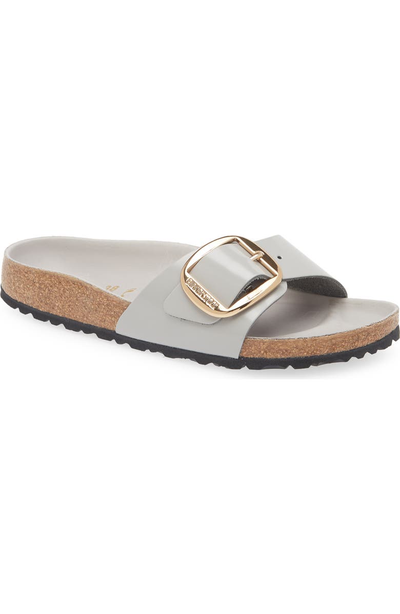Birkenstock Madrid Big Buckle Slide Sandal, Main, color, Stone Coin