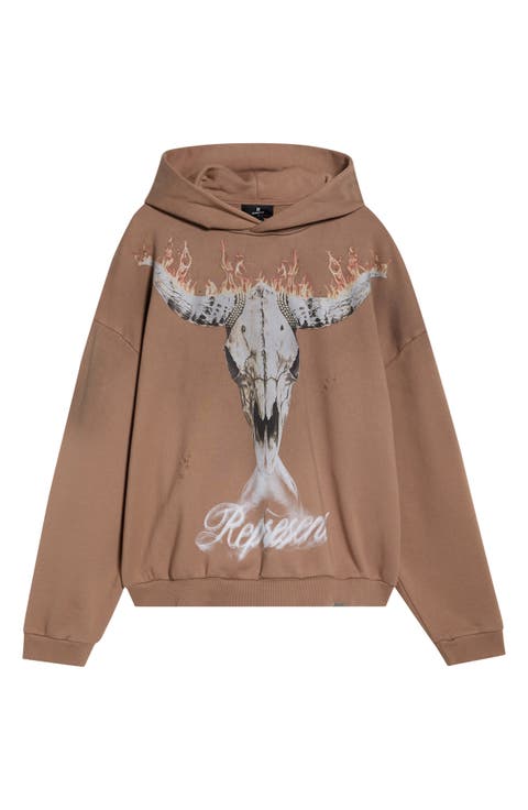 British Cowboys Cotton Graphic Hoodie