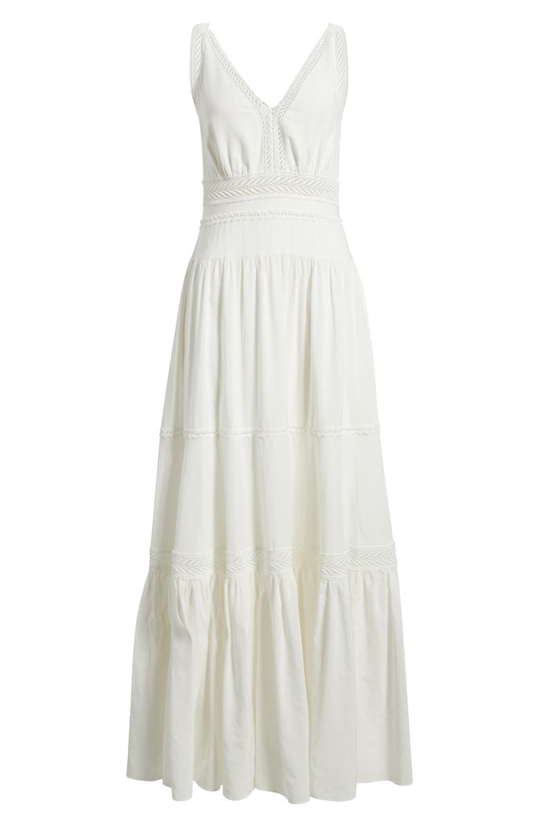 KOBI HALPERIN Alessia Lace Inset Detail Maxi Dress, Alternate, color, White