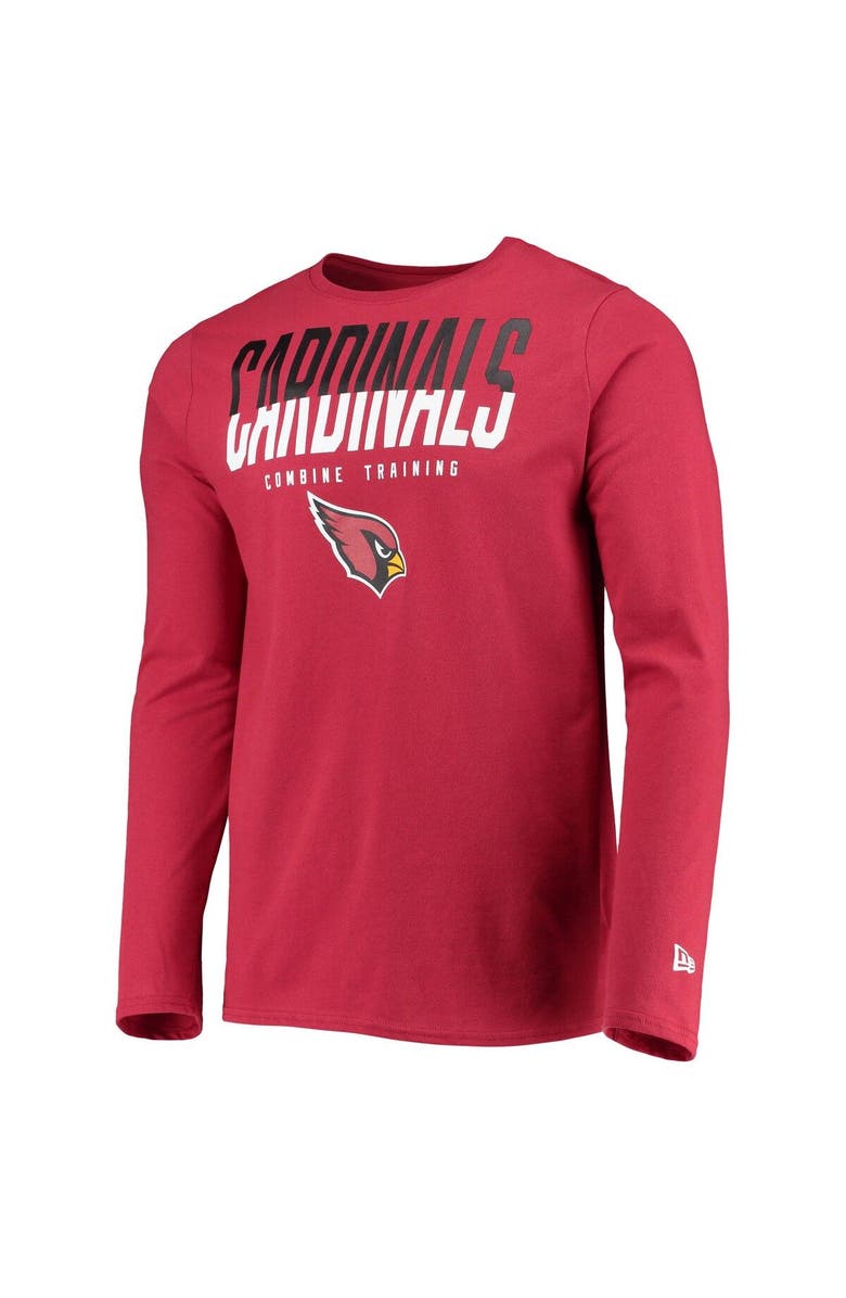 New Era Men's New Era Cardinal Arizona Cardinals Combine Authentic Split Line Long Sleeve T-Shirt, Alternate, color, 