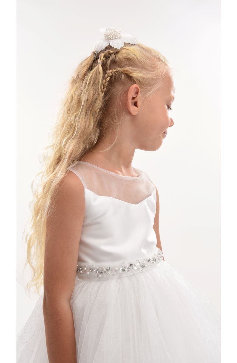 Tulleen Sabrina Dress, Alternate, color, White