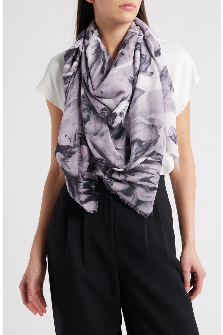 Bloom Blush Square Scarf, Main, color, BLUSH