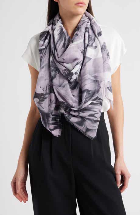 AllSaints Bloom Blush Square Scarf