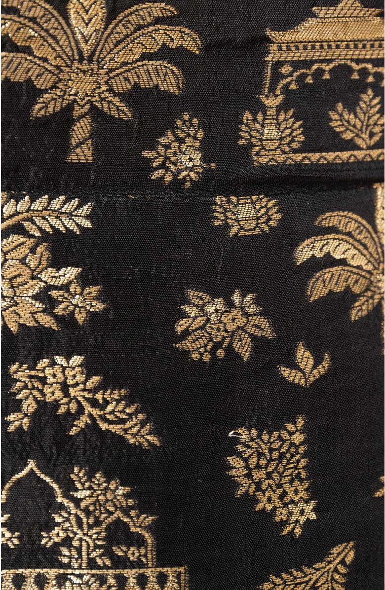 RAAS Leontine Halter Brocade Gown, Alternate, color, Black