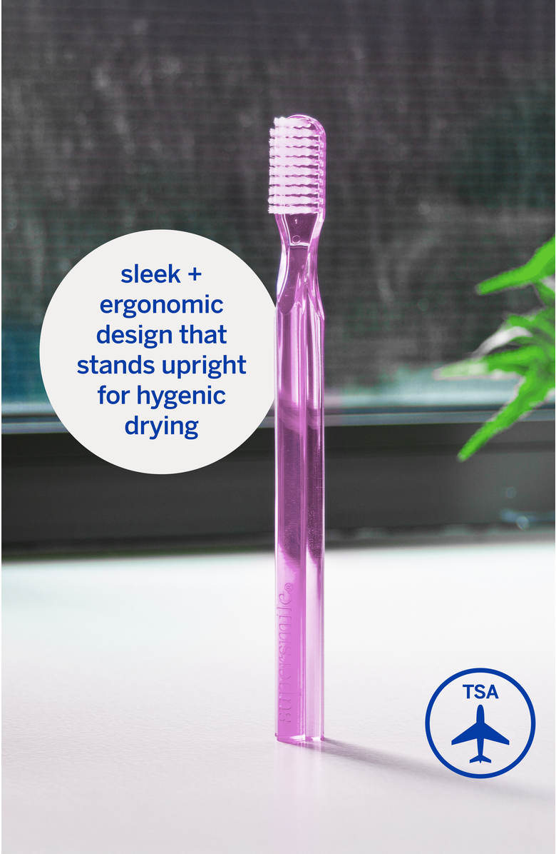 Supersmile 2-Pack New Generation 45° Patented Long Toothbrush, Alternate, color, Pink