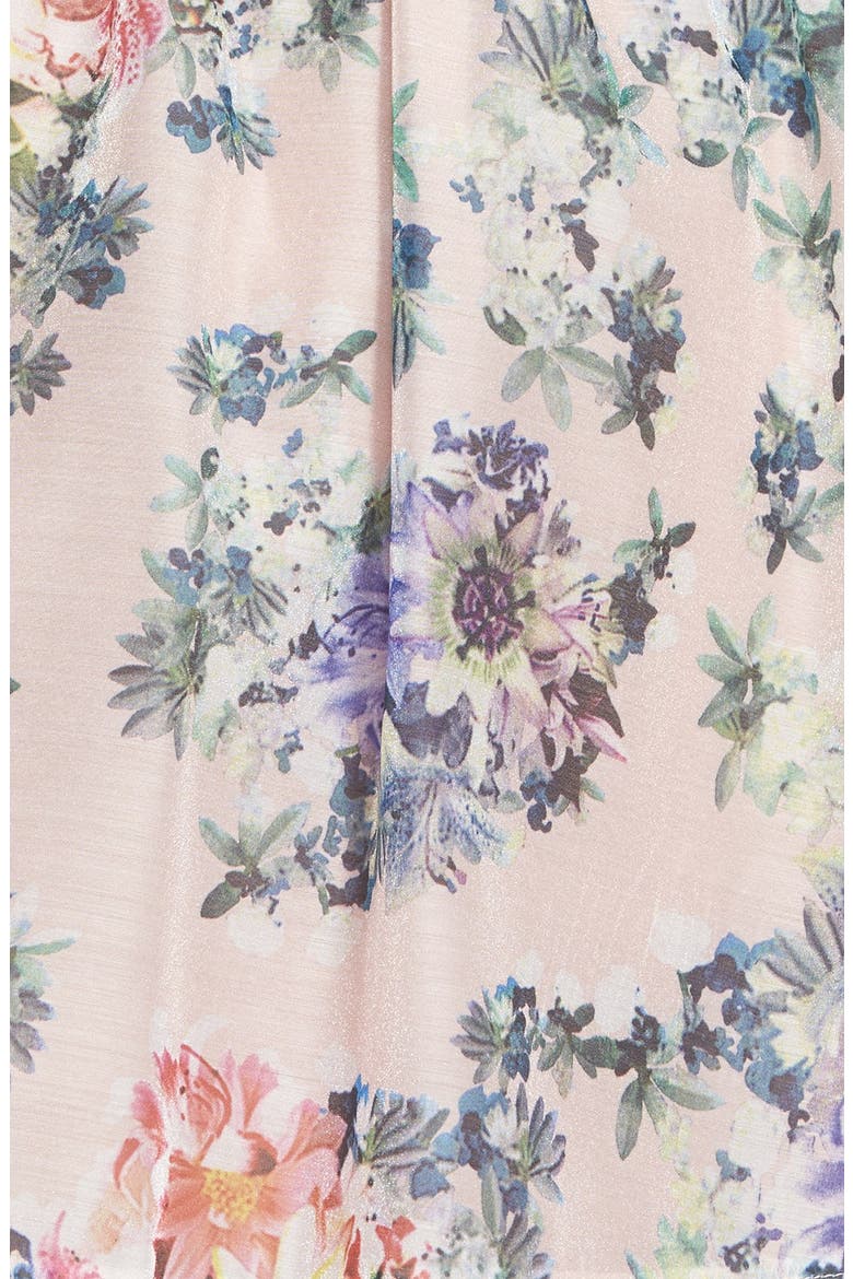 Pleated Floral Miniskirt, Alternate, color, PINK WHITE FLORAL