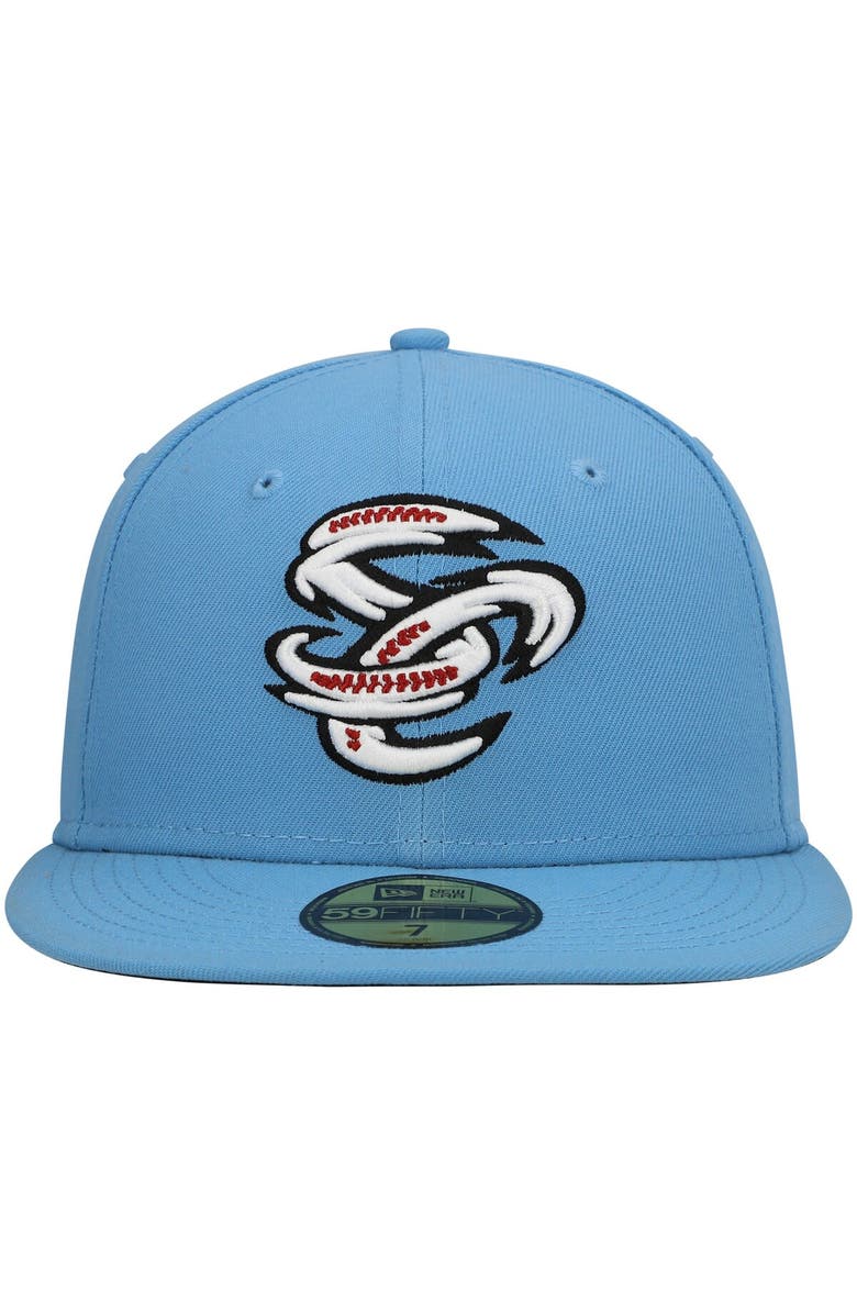 New Era Men's New Era Light Blue Omaha Storm Chasers Authentic Collection Team Alternate 59FIFTY Fitted Hat, Alternate, color, 