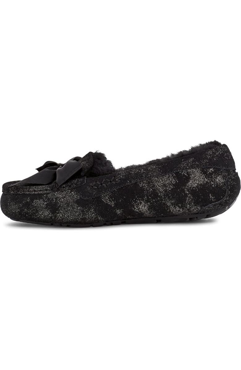 UGG<sup>®</sup> UGG Ansley Bow Glimmer Faux Fur Lined Slipper, Alternate, color,