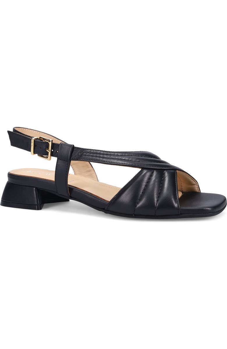 Ron White Blair Slingback Leather Sandal, Main, color, Onyx