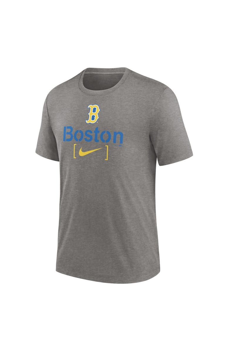 Nike Men's Nike Heather Charcoal Boston Red Sox City Connect Tri-Blend T-Shirt, Alternate, color,