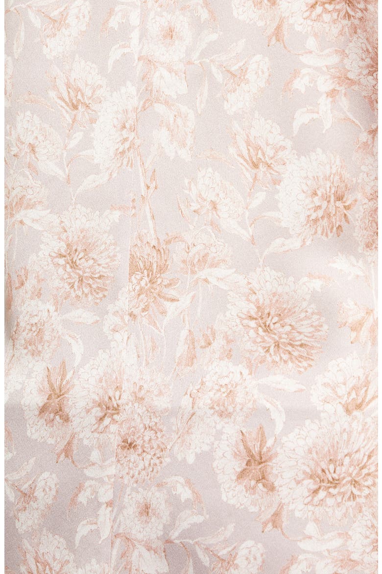 Dahlia Floral Print Silk Shirt, Alternate, color, LOTUS SHELL