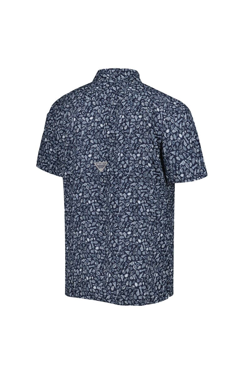 Columbia Men's Columbia Navy Auburn Tigers Super Slack Tide Omni-Shade Team Button-Up Shirt, Alternate, color, 